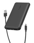 Belkin Portable Charger, USB-C Power Bank 10000mAh w/ 1 USB-C Port and 2 USB-A Ports, 15W w/USB-A to USB-C Cable for iPhone 16, 16 Plus, 16 Pro, 16 Pro Max, Samsung Galaxy S24, & More - Black