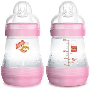 MAM Easy Start Anti-Colic Bottle 5oz (2 count), MAM Baby Bottle with Slow Flow Nipple, Breastfed Baby Feeding Essentials, Girl (Colours May Vary)