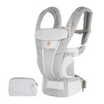 Ergobaby Omni Breeze Carrier for Newborns, from Birth to 20.4 kg, 4 Positions, SoftFlex Mesh, Ergonomic Baby Front-Inward and Back Carry Position, Pearl Grey