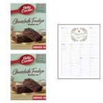 Cake Mix Bundle which Contains Betty Crocker Chocolate Fudge Brownie Mix 415g - Pack of 2 with Grocery List Card