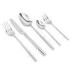 ZWILLING Aberdeen Premium 20 Piece Polished Stainless Steel Kitchen Flatware Set - Silverware, Cutlery Set, Dishwasher Safe, Stain Resistant