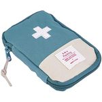 Lexazo Travel Mini First Aid Pouch for Outdoor Medical Bag Emergency Survival First Aid Kit, 8 x 1 x 12 cm, Multi Color