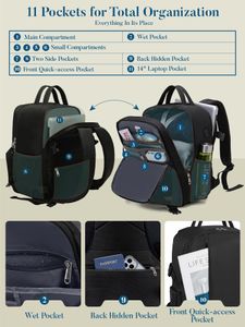 Lossga Ryanair Cabin Bag 40x30x20 – Anti-Theft Underseat Travel Backpack with Bottle Holder