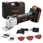 Cordless Oscillating Multi-Tool TEENO,Multifunction Oscillating Multi Tool with 20V 2Ah Lithium-Ion,5000-18000 RPM,6 Variable Speed,3.2° Oscillation Angle,for Sawing, Cutting, Sanding