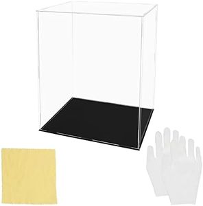 Belle Vous Set Présentoir Pot Acrylique Transparent - 25 x 20 x 30 cm - Grande Boite Plexi Anti-Poussière pour Protection Figurine, Jouets, Minifigurines, Pièces de Collection et Modèles