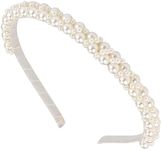 Hapdoo White Pearl Headbands for Wo