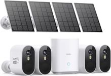 AOSU Solar Security Cameras Wireless Outdoor, 2K QHD Home Security System, 4 Cameras Kit with 166° Ultra-Wide View, Forever Power, Spotlight Camera, 32G Local Storage, No Monthly Fee