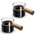 2 Pack Espresso Cups with Wood Hand