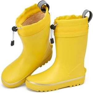 HISEA Kid's Snow Boots Waterproof Insulated Winter Rubber Rain Boots