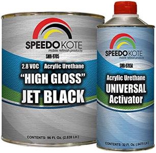 Speedokote High Gloss Jet Black 2K Acrylic Urethane, 3/4 Gallon Black and 1 Quart Activator, SMR-9705-M