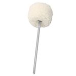 BQLZR 19.4x0.6cm White Stainless Steel Shaft Bass Kick Drum Beater Felt Pedal Beater Head for Percussion Drum Hammer