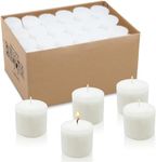 EYUVAA LABEL 8 Hrs Burning Unscented Votive Candles for Home Decor, smokeless Diwali Candles Decoration, Wedding, Centre Table, Birthday, Parties (1.5" x 1.25") (Pack of 25)