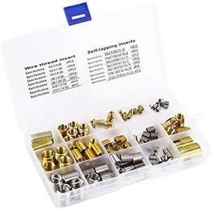 116pcs Self Tapping Thread Slotted Inserts and Steel Wire Thread Inserts Combination Set, Thread Repair Tools for 2D M3/M4/M5/M6/M8/M10/