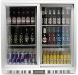 CATER-COOL CK1502LED Commercial Double Door Sliding Silver Bottle Cooler With LED Lighting (UK Mainland Del Only)