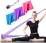 Resistance Bands Set, 3 Pack Professional Latex Elastic Bands for Home or Gym Upper & Lower Body Exercise, Physical Therapy, Strength Training, Yoga, Pilates, Rehab, Blue & Purple & Pink