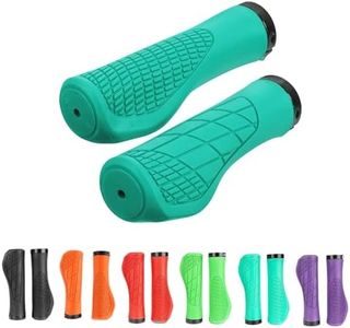 CROSSSELL Ergonomic Bike Grips, Handlebar Grip, Bicycle Handlebar Grips, Mountain Bike Grips, Mountain Bike Handlebar Grips, Single Lock-on Mountain Bike Grips, Non-Slip Handle Grips (Sky Blue)