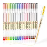 Shuttle Art Gel Ink Ball Point Pens, 15 Colors Japanese Style Pens, 0.38mm Extra-Fine Ballpoint Pens for Home, School and Office