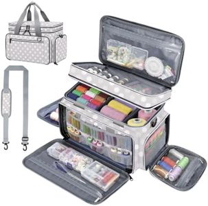 Anitor Sewing Supplies Organizer, Double Layer Sewing Storage Organizer