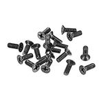 uxcell M3.5 x 10mm Phillips Screw Fastener Black for Laptop PC TV Fan Switch 50pcs