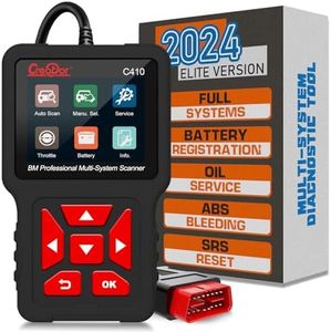 C410 OBD2 Scanner for BMW Mini EPB ABS SRS DPF Oil Reset Multi System Scan Tool with Battery Registration OBDII Code Reader Diagnostic Scan Tool [2022 Version Update of Creator C110+ C310+]