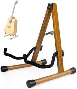 Guitar Stand, Guitar Floor Stand, Acoustic Electric Wooden A Frame Folding Guitar Holder Adjustable for Bass, Cello, Mandolin, Banjo, Ukulele (Acacia)