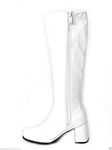 Ladies Women's Girls Fancy Dress 1960'S 70'S Knee GO GO Retro Boots (UK 6, White)