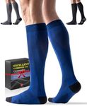 3 Pairs Sports Compression Socks 15-20 mmHg for Women Men - Comfort Cuff, Cushioned Support Sock for Running Athletic