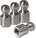 GEN-Y Hitch Valve Stem Caps - 4 Pack - Stainless Steel, Engraved Logo - Universal Fit, Corrosion-Resistant - Made in USA - Decorative Automotive Accessories