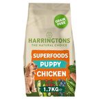 Harringtons Superfoods Puppy Complete Grain Free Hypoallergenic Chicken with Veg Dry Dog Food 1.7kg (Pack of 4) - Made with All Natural Ingredients