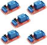 EC Buying 5Pcs 1 Channel 5V Relay Module with Optocoupler Isolation Supports High or Low Level Trigger 1-Way 5V Red Board Expansion Board