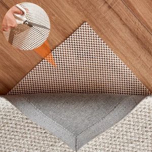 YU FENG 1-Pack 6x9 Feet Non Slip Rug Pad Gripper Thick Pads for Hardwood Floors Carpet Pad Strong Grip Mats Keeps Rugs in Place Easy to Cut