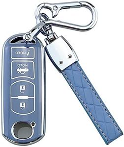 ShuDay Key Fob Case Cover Compatible With Mazda 3/6/8 Atenza Miata Mx-5 Cx-3 Cx-5 Cx-7 Cx-9 Rx-8 Accessories