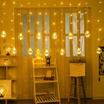 Party Propz LED Ball Curtain Christmas Lights/Crystal Ball LED Lights Curtain - Wish Ball LED Curtain (Warm White - 10Pc LED Ball) for New Year