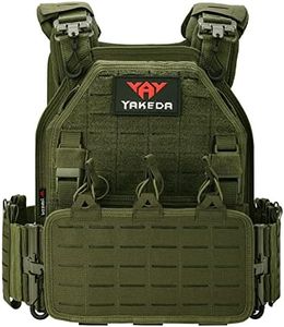 vAv YAKEDA Gilet tattico per uomo militare 1000D nylon chiusura rapida taglio laser modulare gilet Multicam leggero, verde, 42