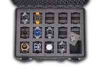 mc-cases® Watch Travel Case for up to 14 Watches - Waterproof - Dustproof - lockable - Made in Germany