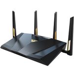 ASUS RT-BE88U Dual-band WiFi 7 AiMesh Extendable Performance Router, 4K-QAM, MLO, Dual 10G ports, SFP+, Four 2.5G ports, Four 1G ports, 34G WAN/LAN capacity, Subscription-free network security, VPNs