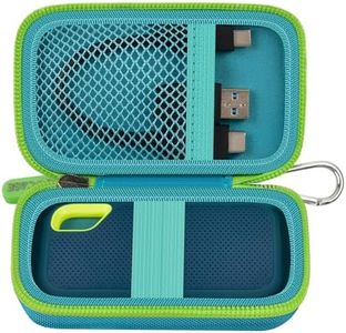 Hard Case Compatible with SanDisk 500GB/1TB/2TB/4TB Extreme Portable SSD - Up to 1050MB/s - USB-C, USB 3.2 Gen 2 - External Solid State Drive. Carrying Travel Holder for Cable - Green (Box Only)