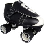VNLA Junior Tuxedo Jam Skates - Indoor Unisex Roller Skates for Tricks, Jam and Speed Skating - Black/White (Black/White, Mens 10 / Ladies 11)