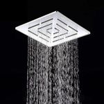 ZAP Rainfall Square High Grade 304 Stainless Steel 6 Inch Square Shower Over Head Showers (6X6 Square Shower Head)