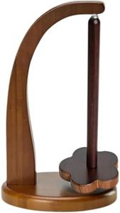 Athena's Elements Wood Yarn Holder for Knitting and Crocheting, Crochet Gift for Knitting Lovers, Wooden Yarn Spinner for Crochet well, gift for girls, women (Dark Bamboo Color)