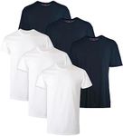 Hanes Men's Classics Crew Neck T-Shirt Value Pack (Pack of 6), Pack of 6 - Black/White, M