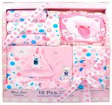 MOM CARE Newborn Gift Set Has All Born Baby Items for Both Newly Born Baby Boy or Girl for or Girls Unisex 16pcs Set Red