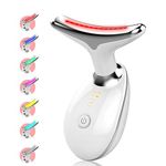 COALITION 7 in 1 Wrinkle Remover Face Lift Firming Device | Electric Facial & Neck Massager Kit | Skin Tightening Puffiness Reduction & Anti-Aging Beauty Device with 7 Color LED Light (Multicolor)