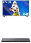 TCL 55-Inch Q68 QLED Pro 4K UHD Smart TV with Google TV (55Q681G, 2024 Model) S45H S Class 2.0 Channel Sound Bar with Dolby Atmos