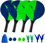 Beach Paddle Ball Set, Badminton Set, Fun Outdoor Indoor Game for Kids Teens and Adults, Perfect Family Game for Beach Backyard Park and Camping