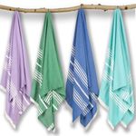 Mush Bamboo Turkish Towel | 100% Bamboo |Ultra Soft, Absorbent & Quick Dry Towel for Bath, Beach, Pool, Travel, Spa and Yoga | 29 x 59 Inches (Navy - Lavender - D. Green - Aqua)