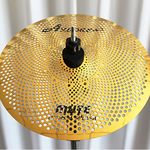 Arborea Low Volume Splash Cymbal 12 Inch Practice Splash Cymbal Golden Quiet Splash Cymbal For Beginner (12”Splash)