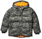 Amazon Essentials Toddler Boys' Heavy-Weight Hooded Puffer Coat, Camo 3T