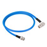 Superbat 6G/12G SDI Cable 75 Ohm Short BNC Cable 3ft BNC Male to Right Angle BNC Male Belden 1694A Digital Video Cable for HD Cameras CCTV Monitor SDI Video Equipment Supports HD-SDI/3G-SDI/4K/8K