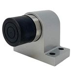 ZEROplus Heavy Duty Spring Loaded Doorstop, Silver Sprayed Finish, for Doors up to 100kg, Z2018HD